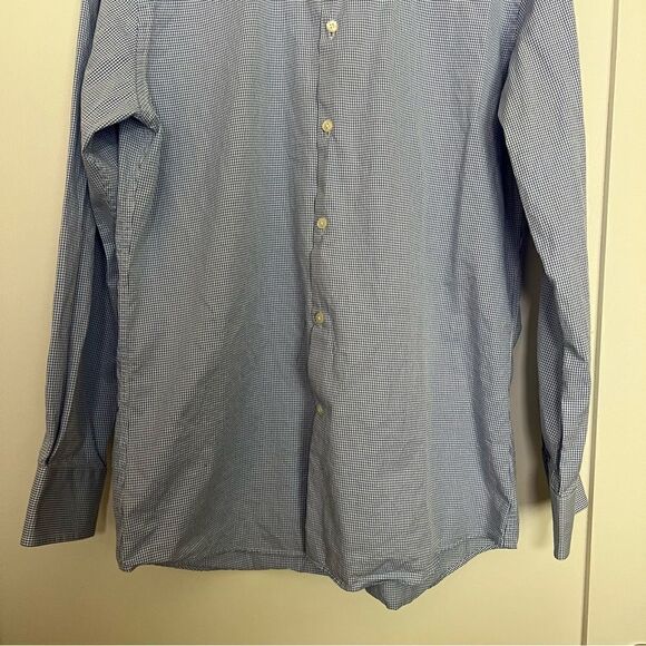 The Mens Store Bloomingdales Dress Shirt Mens 16-32/33 Blue White Regular Fit - Picture 3 of 11